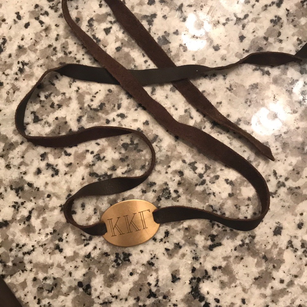 Kappa Kappa Gamma Leather Wrap Bracelet